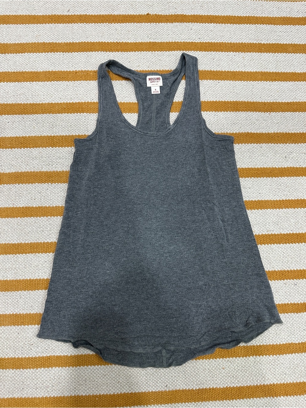 Mossimo Supply Co. Charcoal Gray Racerback Tank Top